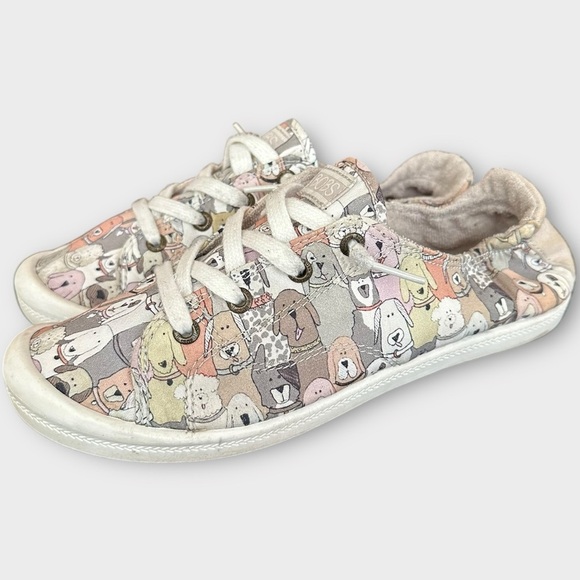 Skechers Bobs Sneakers Women's 8 Beach Bingo Dog House Slip On Shoes - Picture 1 of 8